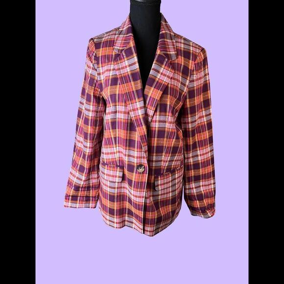 Fun and Funky Plaid blazer from Anthropologie - Picture 9 of 9